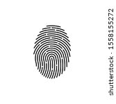 finger print fingerprint lock... | Shutterstock .eps vector #1558155272