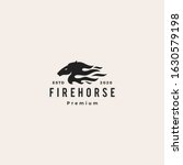 Horse Fire Logo Vector Icon...