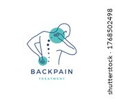 Back Pain Treatment Logo Vector ...