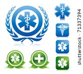 medical icons on various glossy ... | Shutterstock .eps vector #71337394
