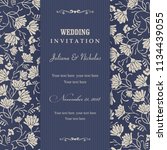 wedding invitation cards.... | Shutterstock .eps vector #1134439055