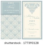 wedding invitation cards... | Shutterstock .eps vector #177393128