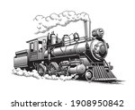 Vintage Steam Train Locomotive  ...
