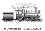 Vintage Steam Train Locomotive  ...