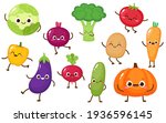 cartoon vegetable characters... | Shutterstock .eps vector #1936596145