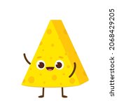 cute happy cheese character.... | Shutterstock .eps vector #2068429205