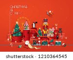 toy store christmas greetings... | Shutterstock .eps vector #1210364545