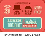 wedding invitation card... | Shutterstock .eps vector #129217685
