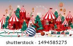 christmas wonderland greetings... | Shutterstock .eps vector #1494585275
