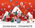 winter wonderland christmas... | Shutterstock .eps vector #1516646378