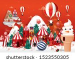 christmas greetings design... | Shutterstock .eps vector #1523550305