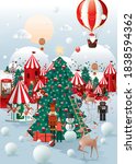 christmas winter wonderland... | Shutterstock .eps vector #1838594362