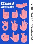 a set of hand gestures... | Shutterstock .eps vector #2159631875
