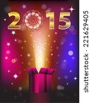 magical gift card for 2015 new... | Shutterstock .eps vector #221629405