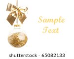 gold christmas ball | Shutterstock . vector #65082133