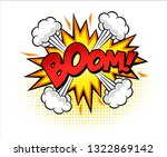 boom isolated white comic text... | Shutterstock .eps vector #1322869142