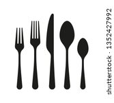 cutlery silhouettes. spoon ...