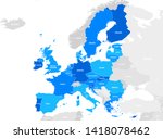 europa highly detailed map.all... | Shutterstock .eps vector #1418078462