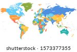 world map countries vector... | Shutterstock .eps vector #1573377355