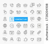 contact us icon set  vector... | Shutterstock .eps vector #1728204508