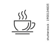 cup of coffee outline icon  | Shutterstock .eps vector #1900134835