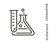 chemistry flask icon. science... | Shutterstock .eps vector #1903443598