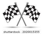 vector two crossed checkered... | Shutterstock .eps vector #2020015355