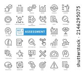 assessment   outline icon set ... | Shutterstock .eps vector #2146295075