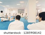 jiu jitsu exercise training for ... | Shutterstock . vector #1285908142