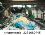 Small photo of Sustainable Waste Management: Sorting Plastic Waste at Recycling Centers for Environmental Preservation and Resource Recovery