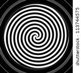 Black And White Hypnotic Spiral