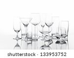 Variety of drinking glasses