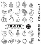 collection of fruit vector... | Shutterstock .eps vector #1452191135