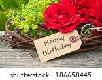 Birthday Card With Red Roses...