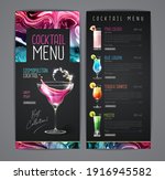 cocktail menu design with... | Shutterstock .eps vector #1916945582