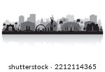 Kingston Jamaica city skyline vector silhouette illustration