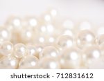 Pile of pearls on the white...