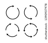 set of black circle vector... | Shutterstock .eps vector #1390937978