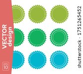 eco green badges and labels.... | Shutterstock .eps vector #1751265452