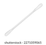 Cotton swab isolated on white...
