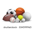 Set of sport balls isolated on...