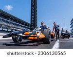 Small photo of May 20, 2023-Indianapolis, IN: INDYCAR driver, JACK HARVEY (30) of Bassingham, England and his Rahal Letterman Lanigan Racing Honda team, prepare to qualify for the Indianapolis 500