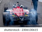 Small photo of May 20, 2023-Indianapolis, IN: INDYCAR driver, KATHERINE LEGGE (44) of Guildford, England and his Rahal Letterman Lanigan Racing Honda team, prepare to qualify for the Indianapolis 500