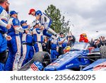 Small photo of Sep 03, 2023-Portland, OR: INDYCAR Series driver, ALEX PALOU (10) of Barcelona, Spain, wins the Bitnile.com Grand Prix of Portland and clinches the championship at Portland International Raceway