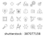 vector black engineering icons... | Shutterstock .eps vector #387077158
