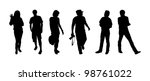 silhouettes of tourists on... | Shutterstock .eps vector #98761022