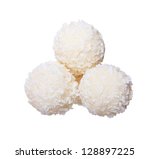Three Coconut Candy Isolated On ...