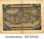 Antique Map Of The World  ...