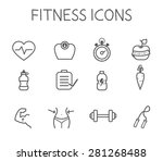 fitness icons | Shutterstock .eps vector #281268488