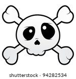 Isolated Skull With Crossbones